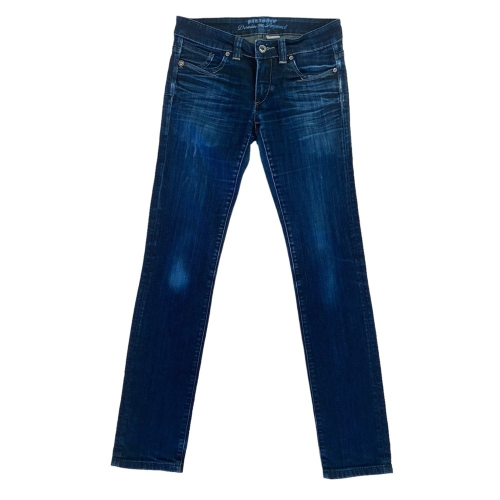 Parasuco denim 8-slik jeans marble blue stretchy denim low rise straight leg 28